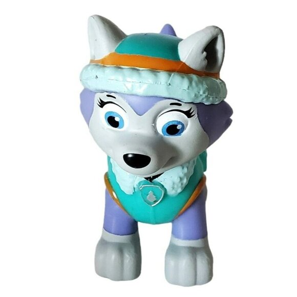 Paw Patrol EVEREST & Snow Plow Snowmobile Rescue Movable Claw Vehicle Dog Figure - Picture 11 of 14
